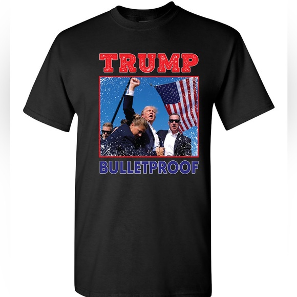 President Donald Trump Bulletproof T-shirt Republican 2024 Conservative - Picture 3 of 3